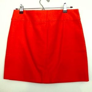 JCrew A-Line Orange Skirt
